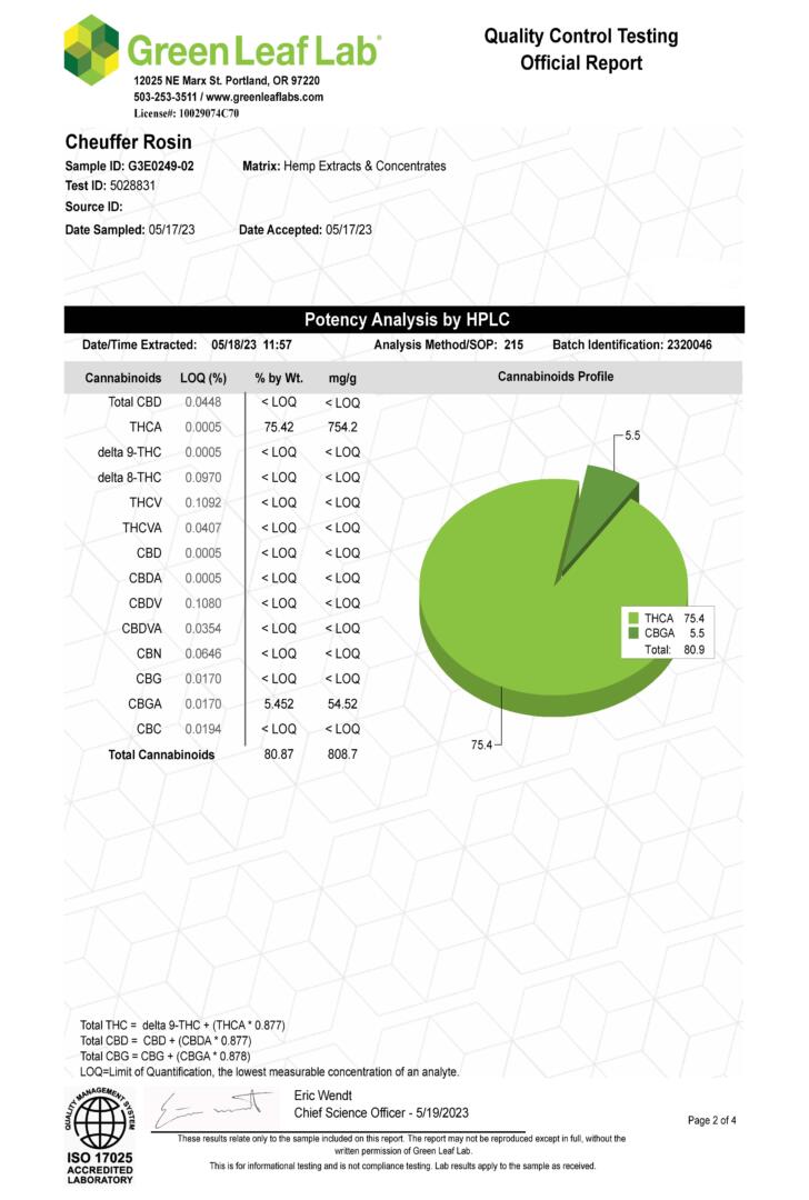 Chauffeur Live Hash Rosin