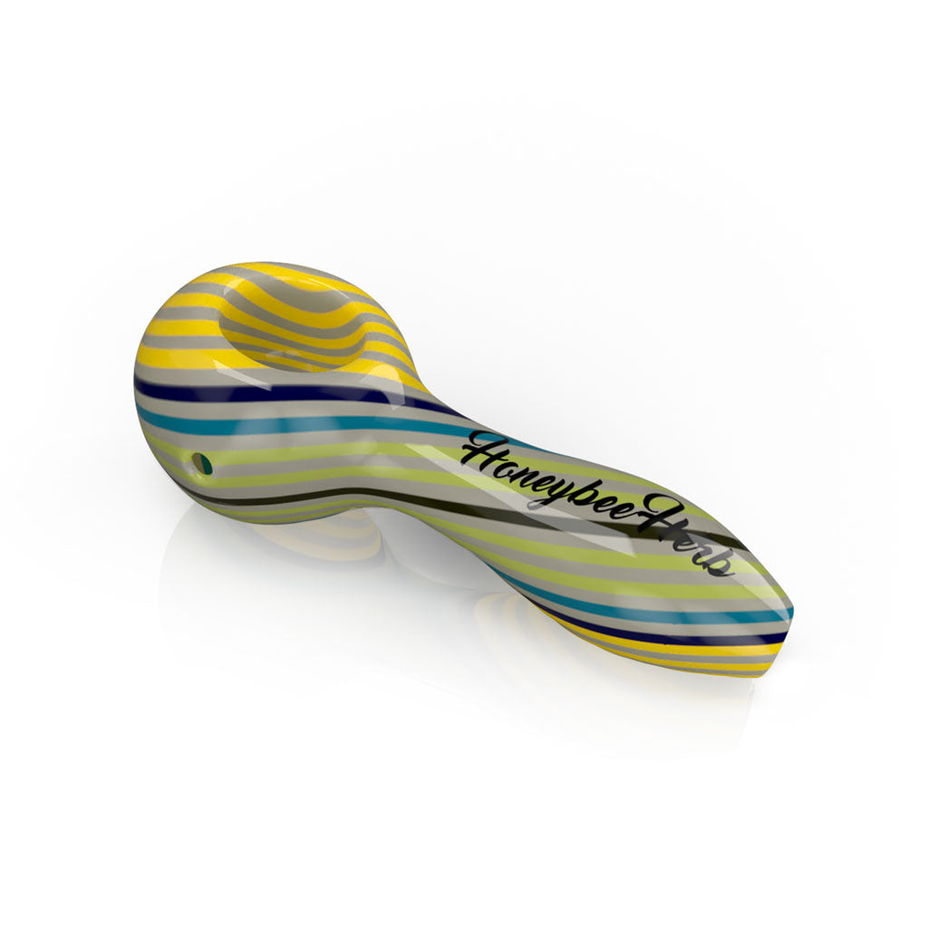 Vibrant Linework Twist Spoon Pipe