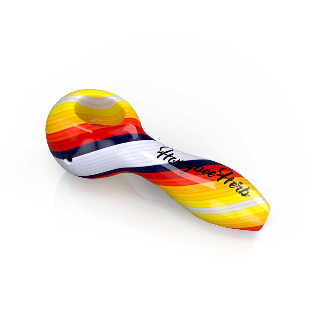 Vibrant Linework Twist Spoon Pipe