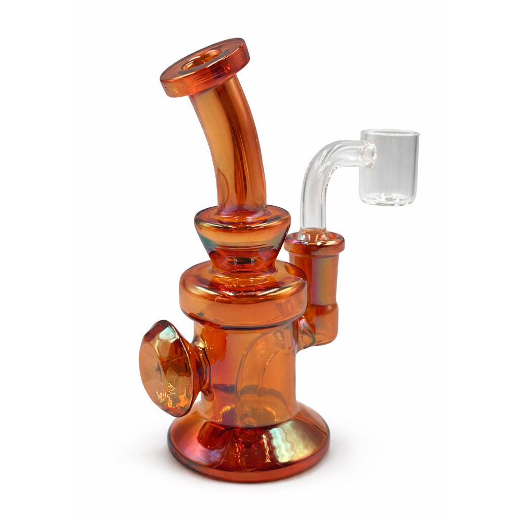 PEARLESCENT AMBER BROWN MINI DAB RIG