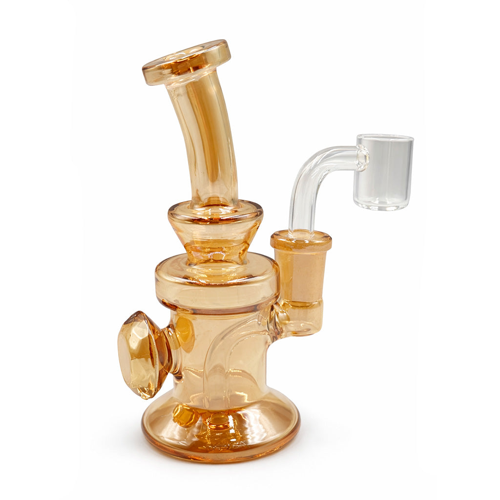 PEARLESCENT AMBER BROWN MINI DAB RIG
