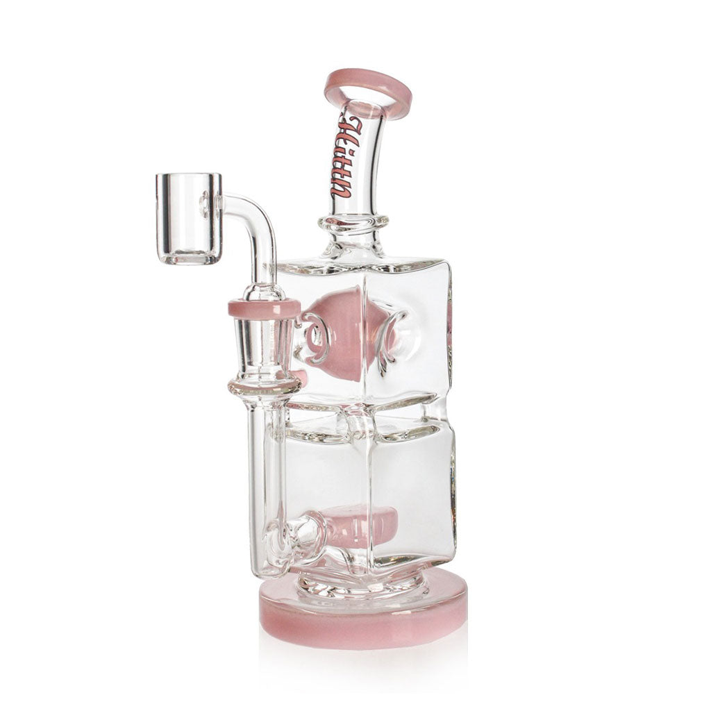 HITTN SHOWERHEAD PERC DAB RIG WITH DOUBLE CUBE CHAMBER