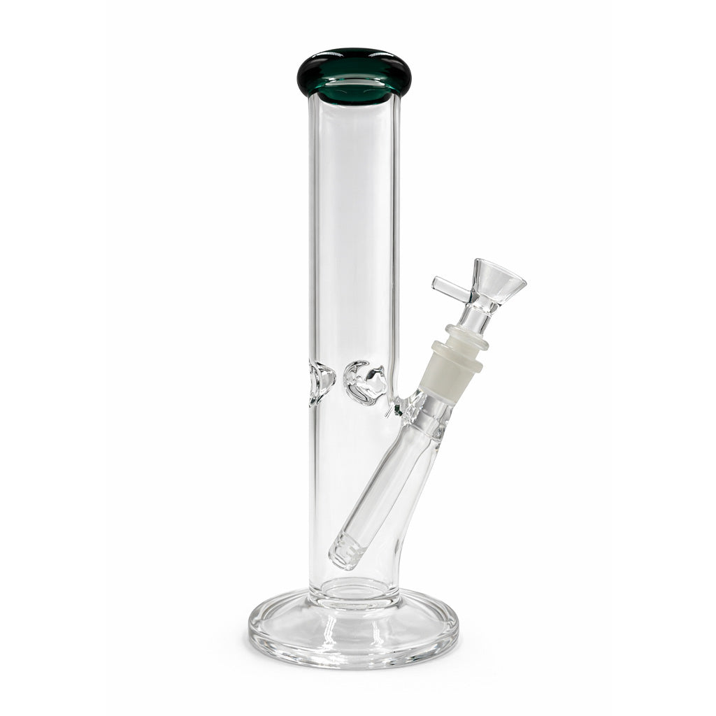 STRAIGHT TUBE BONG WITH ICE CATCHER AND ROUND BASE